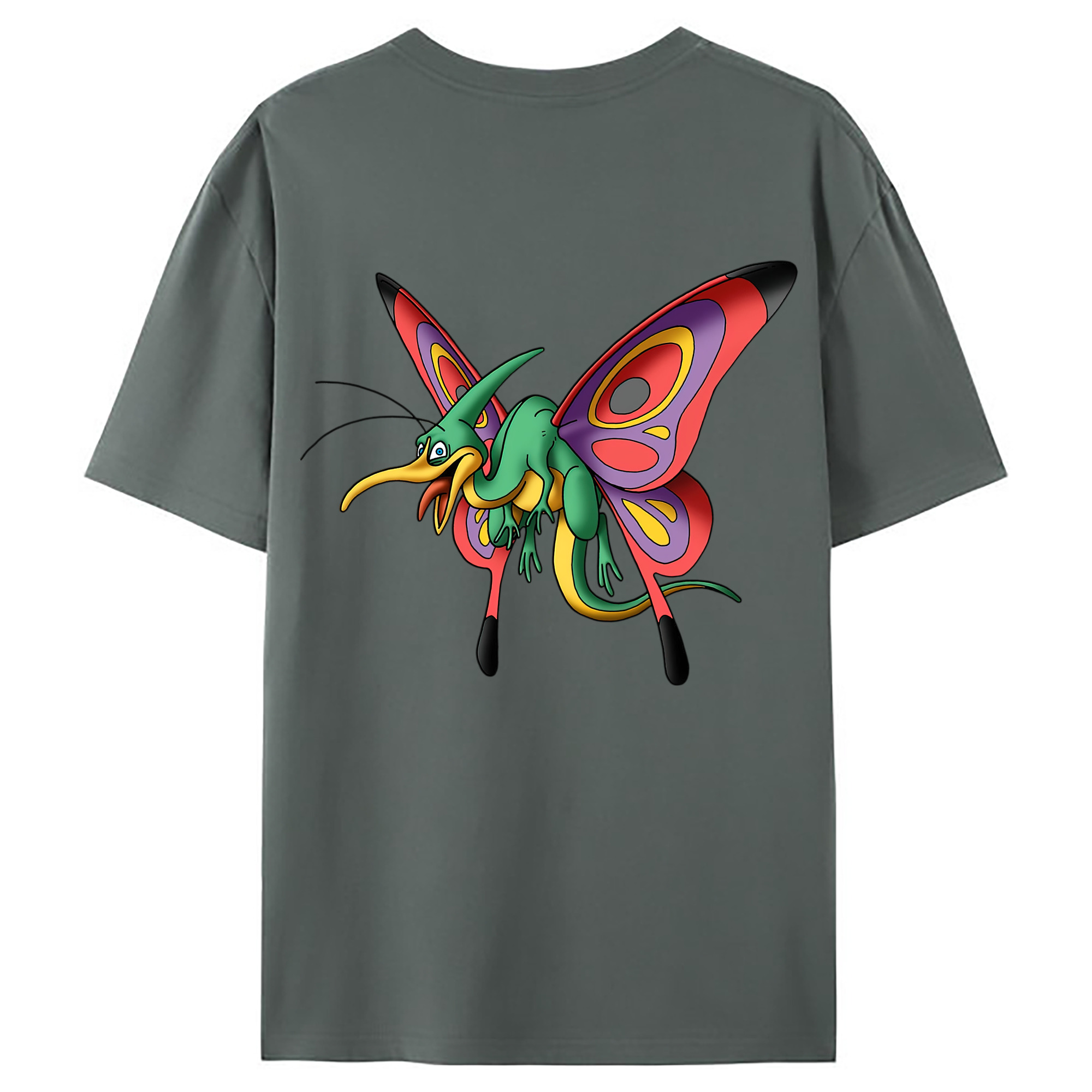 （画像用） ドラゴンクエスト Doragon Kuesuto Dragon Quest 綿100％ メンズ半袖Tシャツ（バックプリント） 通気性